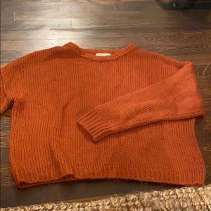 burnt orange oversized sweater